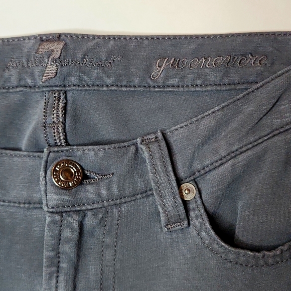 7 For All Mankind Gwenevere Stretch Grey Jeggings/Skinny Pants, Size 27 ~ GUC - Picture 4 of 13
